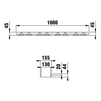 Draft Hauraton DACHFIX STEEL 155 Channel, type 45, galvanised, 1000x155x45 mm (price on request) [Code number: 65200]