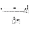 Draft Hauraton DACHFIX STEEL 155 Channel, type 45, height adjustable, galvanised steel, 1000x155x59 - 74 mm (price on request) [Code number: 65203]