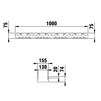 Draft Hauraton DACHFIX STEEL 155 Channel, type 75, stainless steel, 1000x155x75 mm (price on request) [Code number: 65235]
