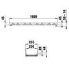 Draft Hauraton DACHFIX STEEL 255 Channel, type 45, height adjustable, galvanised steel, 1000x255x59 - 74 mm (price on request) [Code number: 65403]