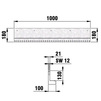 Draft Hauraton Monolithic slotted channel, height 180 mm, neck height 130 mm, class A 15, type 180, asymmetric, perforated on one side, 1000x100x180 mm (price on request) [Code number: 32199]