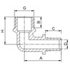 Draft VALTEC Slip elbow with passage to external thread, d - 16(2,2), G - 1/2" [Code number: VTm.453.G.001604]
