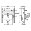 Draft VIEGA Steptec washbasin stand elemen, fixed height adjustment, width 430 мм [Code number: 734824]