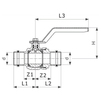 Draft VIEGA Profipress Ball valve, d 40 (42) [Code number: 590482]