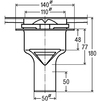 Draft VIEGA Advantix shower channel odour trap, vertical drain, chrome-​plated, d 50 [Code number: 737597]