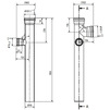 Draft Ostendorf Skolan Safe Double branch 87° SKDDAL two-level, corner, left, d - 90, d1 - 90, d2 - 50 [Code number: 334680]