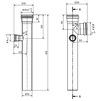 Draft Ostendorf Skolan Safe Double branch 87° SKDDAL two-level, corner, left, d - 110, d1 - 110, d2 - 50 [Code number: 335680]