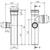 Чертеж Крестовина 87° SKEPL Ostendorf Skolan Safe, d - 110, d1 - 75, d2 - 110, 2-х уровн., угловая, левая, соединение раструбное [Артикул: 335975]