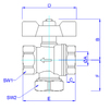 Draft VALTEC Ball valve with filter, female-female, d - 1/2" [Code number: S.3161.04]