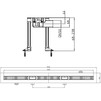 Draft Hutterer & Lechner Extremly flat stainless steel shower channel for installation in the surface incl. drain, fixing material and lot cover, but without cover, horizontal. Installation length 1500mm, DN 50 [Code number: HL 50FU.0/150]