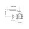 Draft VALTEC Ball valve STANDARD, long handle, d - 3/4", female-female (PN40) [Code number: VT.120.GN.05]