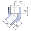 Draft Wavin Ekoplastik Elbow 45° internal / external of PP-RCT, d 20 [Code number: SKO12045RCT]