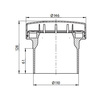 Draft SINICON Standard Air valve (aerator) ABS, d - 110 (grey) [Code number: KB.110.G]