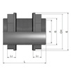 Draft EFFAST Tank connector BSP male threaded/spigot serrated, d 3/4" [Code number: 4w0640 / RERASE025C]