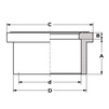 Draft Aquaviva Flange adaptor with serrated surface, PVC, d 110, PN16 (Russia) [Code number: 1w0204 / BRT1100]