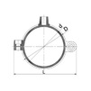 Draft Aquaviva Pipe fixing with dowel, d - 32 [Code number: 1w0578 / US00632]