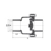 Draft Aquaviva Swing check valve, PVC-U, with socket end, d - 110 [Code number: 1w0570 / USV01110]