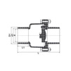 Draft Aquaviva Swing check valve, PVC-U, with socket end, d 50 [Code number: 1w0569 / USV0150]