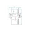 Draft Aquaviva Spring check valve, PVC-U, with socket end, d - 40 [Code number: 1w0567 / USU0240]