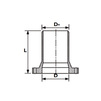 Draft Aquaviva Flange adapter (mold), PVC-U, for pressure water supply, PN 10, d - 110 [Code number: 1w0052 / AQV106110]