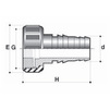 Draft COMER Hose adapter with nut, d - 3/4", PVC-U, PN 16 [Code number: HN620250PVC]