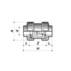 Draft COMER check valve, FPM, for glue, PVC-U, d - 20 [Code number: CVD30020PVC]