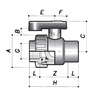 Draft [NO LONGER PRODUCED] - COMER ball valve BVS41 threaded, one-way, PVC-U, d - 2" RpхRp [Code number: BVS41063PVC]