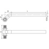 Draft SINICON T-shaped connector for radiator, d 16, L=250 mm [Code number: FA161201]