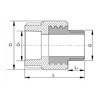 Чертеж Муфта комбинированная (под ключ) РТП ALPHA PP-R, d - 32, d1 - 1", PN 25, с наруж.рез., белый [Артикул: 14631]