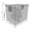 Чертеж Жироотделитель ОНИКС 1-60 горизонтальный, производительность 1 куб.в час, 60 пиковый сброс, 520x470x420 мм, d - 50 (цена по запросу) [Артикул: 3d0145]