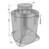 Draft ONYX Grease separator КР 3,6-240 industrial, cylindrical, vertical, capacity 3,6 cubes/hour, 240 peak, manhole 630x500 mm, 1000x1500 mm (price on request) [Code number: 3d0167]