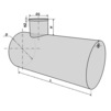 Draft ONYX Fuel tank КР 1 cylindrical, plastic thickness 8 mm, volume 1 cubic meters, without additional equipment, size 955x1400 mm (price on request) [Code number: 3d0264]