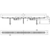 Draft Flat shower Hutterer Lechner tray with 2 siphons (h = 30 mm!) 1700 mm long without grating, (Q = 1.4 l/s) [Article: HL 50FF.0/170]