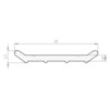 Draft Fachmann Clamping rail for fixing membrane around perimeter of roof and around all protruding structures, rail thickness 1,8 mm, length 2m, price for 1 m [Code number: 03.011]