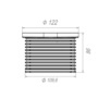 Draft Fachmann Extension with wet trap seal, stainless steel grating, frame plastic, grating 122x122 mm, load up to 300kg, for drans 310, 510, 520 [Code number: 04.104]