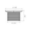 Draft Fachmann Extension с сухим гидрозатвором, cast iron grating, frame plastic, grating 145x145 mm, load up to 1.5 tons, for drans 310, 510, 520 [Code number: 04.108]