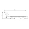 Draft Fachmann Rail for fixing the edge of the roofing carpet to the vertical surface, the thickness of the rail is 1.8 mm, length is 3m, price for 1 piece [Code number: 03.012_1]