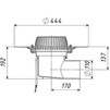 Draft Tatpolymer Roof drain, horizontal, with electric heating, leaf catcher and clamping flange of stainless steel, D - 110 [Code number: 1d0386 / ТП-64-Э]