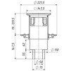 Draft Tatpolymer Drain vertical, stainless steel grate 150х150, PP, D - 110/75/50 [Code number: 1d0478 / ТП-310.1]
