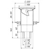 Draft Tatpolymer Drain, PP, vertical, stainless steel grate with frame 150х150, frost-resistant odor-locking flap cartridge, D - 110/75/50 [Code number: 1d0470 / ТП-310.1N-3000]