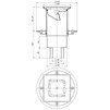 Draft Tatpolymer Drain, PP, vertical stainless steel grate 150x150 mm, frost-resistant odor-locking flap cartridge, D - 110/75/50 [Code number: 1d0440 / ТП-310.1N]