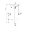 Draft Tatpolymer Drain, PP, vertical grate cast iron 150x150 mm, frost-resistant odor-locking flap cartridge, D - 110/75/50 [Code number: 1d0443 / ТП-310.1PN]
