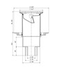 Draft Tatpolymer Drain, PP, vertical grate cast iron 150x150 mm, frost-resistant odor-locking flap cartridge, D - 110/75/50 [Code number: 1d0434 / ТП-310PN]
