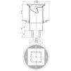 Draft Tatpolymer Drain, PP, vertical, stainless steel grate 150x150 mm, frost-resistant odor-locking flap cartridge, D - 110/75/50 [Code number: 1d0431 / ТП-310N]