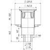 Draft Tatpolymer Drain, PP, vertical, cast iron grate 150x150 mm, D - 110/75/50 [Code number: 1d0481 / ТП-310P]