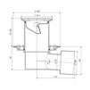 Draft Tatpolymer Drain, PP, horizontal grate cast iron 150x150 mm, frost-resistant odor-locking flap cartridge, D - 110/75 [Code number: 1d0445 / ТП-5100.1PN]