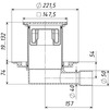 Draft Tatpolymer Drain, PP, horizontal, cast iron grate 150x150 mm, D - 50/40 [Code number: 1d0482 / ТП-510P]