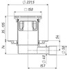 Draft Tatpolymer Drain, PP, horizontal, cast iron grate and frame 150х150, D - 50/40 [Code number: 1d0489 / ТП-510PG]