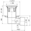 Draft Tatpolymer Drain, PP, horizontal, cast iron grate and frame 150х150, D - 75/110 [Code number: 1d0490 / ТП-5100PG]