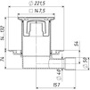 Draft Tatpolymer Drain, PP, horizontal, stainless steel grate 150х150, D - 50/40 [Code number: 1d0476 / ТП-510]